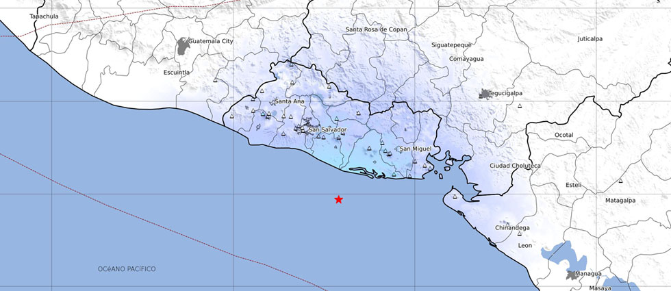 Fuerte sismo de 4.4 grados sacude a casi todo El Salvador esta tarde de lunes