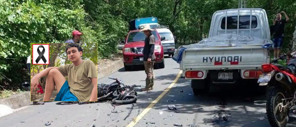 Identifican a joven motociclista que falleció al chocar contra un pick up en San Miguel