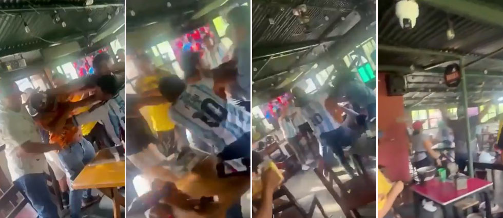 Capturan a sujetos que protagonizaron viral riña en San Marcos tras discutir por un juego de la Copa del  Mundo