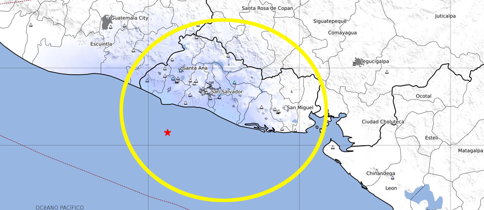 Sismo de 4.0 grados sacude gran parte de El Salvador esta tarde de martes