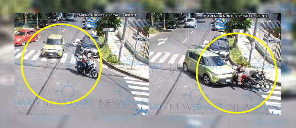Distraído conductor impacta por detrás a un motociclista en La Libertad