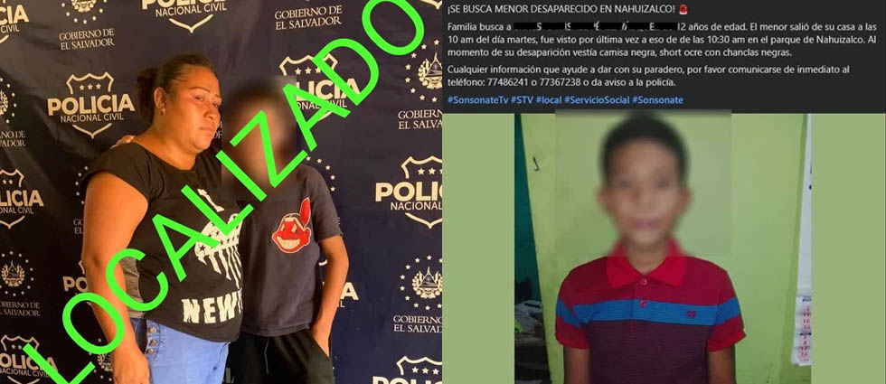 FGR localiza con bien a niño que había sido reportado como desaparecido