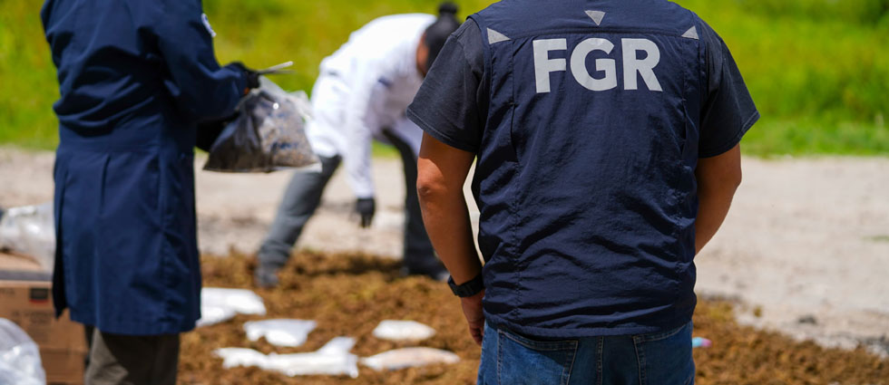 FGR verifica quema de droga valorada en más de 300 mil dólares