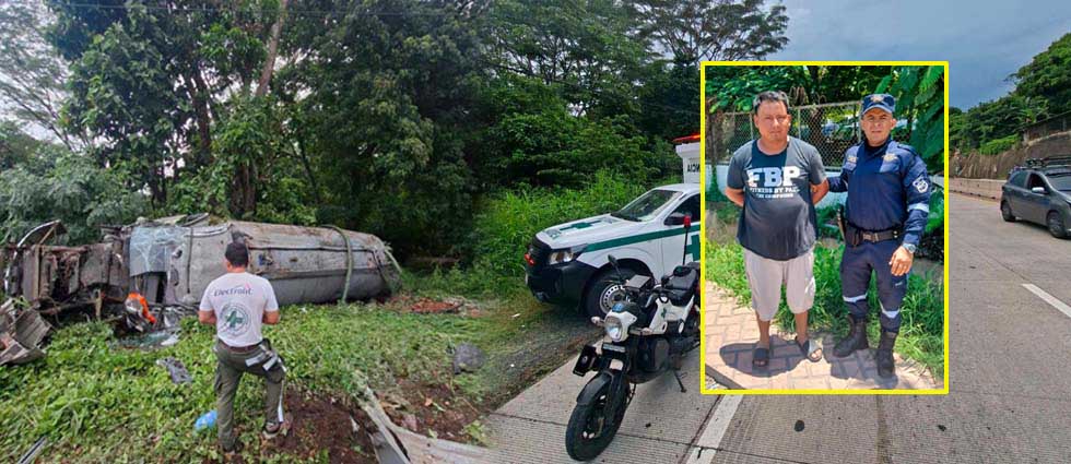 Capturan a conductor tras provocó siniestro vial que acabó con una vida carretera al puerto de La Libertad