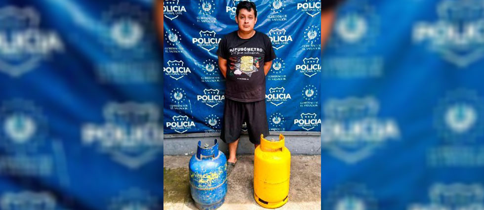 Arrestan a hombre que ingresó a un chalet y hurtó cilindros de gas propano en Sonsonate