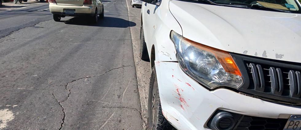 Pasajera de mototaxi resulta lesionada tras choque en Guazapa