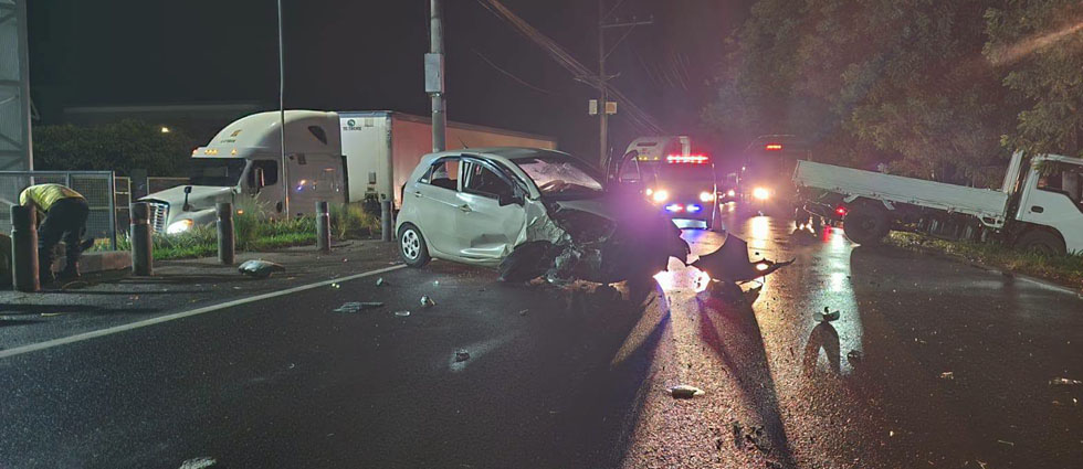 Dos personas sufren crisis nerviosa tras fuerte choque sobre la carretera Panamericana