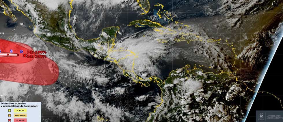 MARN reporta que sistemas al suroeste de las costas de México no influenciarán las condiciones atmosféricas en El Salvador