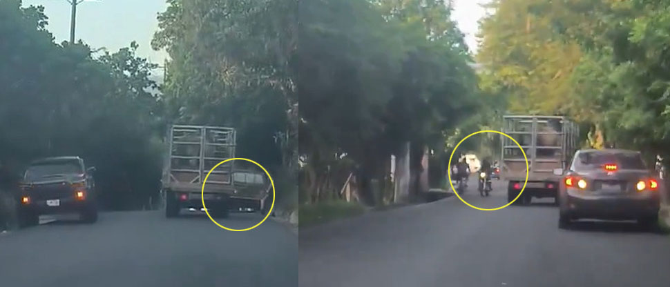 Ganadero casi provoca accidente por conducir de manera temeraria en Chalatenango