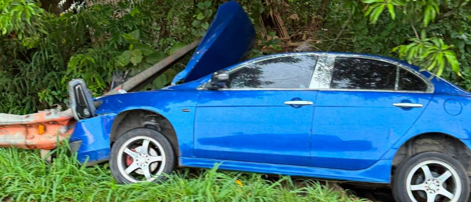 Conductor pierde el control y termina accidentándose en carretera Troncal del Norte