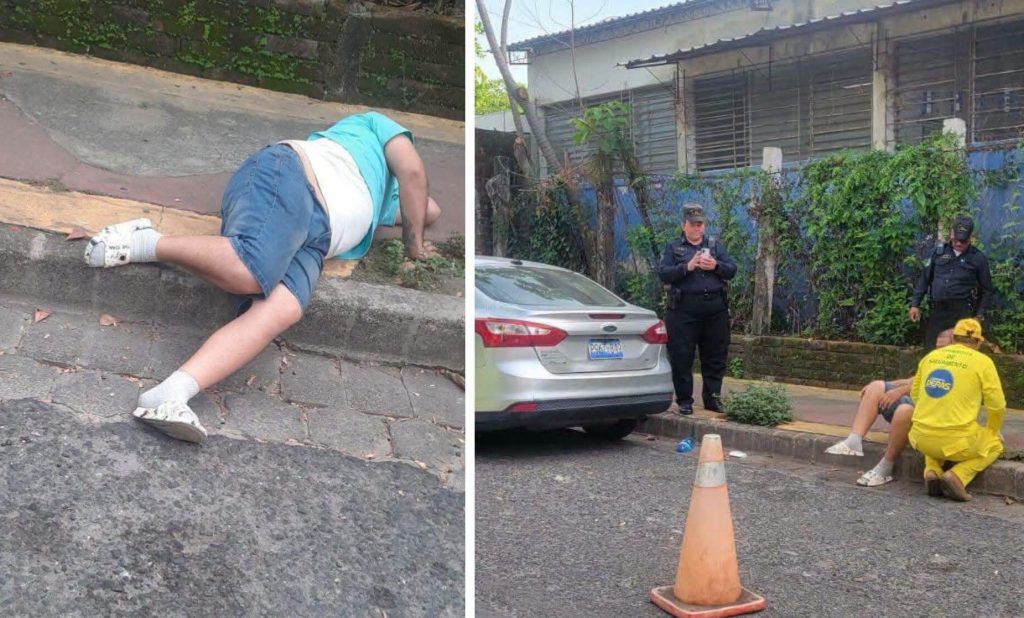 Automovilista se queda dormido en la acera tras chocar en San Rafael Obrajuelo, La Paz