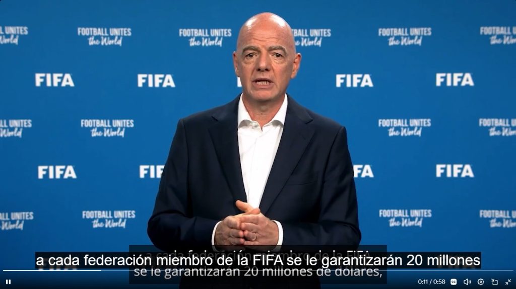 Presidente de la FIFA explica en qué consiste su proyecto para atraer inversionistas