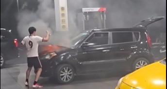 Agilidad de empleado de gasolinera evita que “Killer Soul” se incendie en Santa Elena