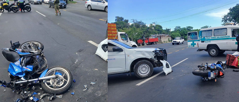 Motociclista resulta lesionado tras accidentarse con un vehículo en San Martín