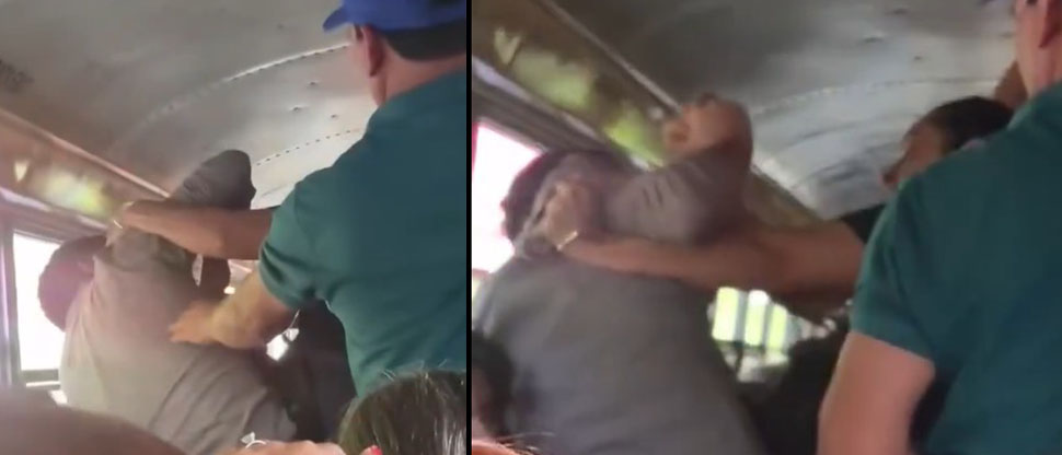 Usuario de la ruta 102 asegura haber sido agredido por una mujer dentro de un bus