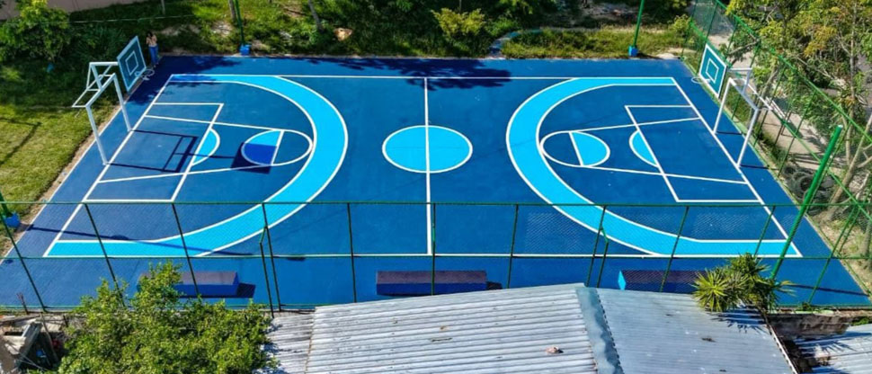 Entregan cancha renovada en colonia Altavista para el desarrollo del deporte