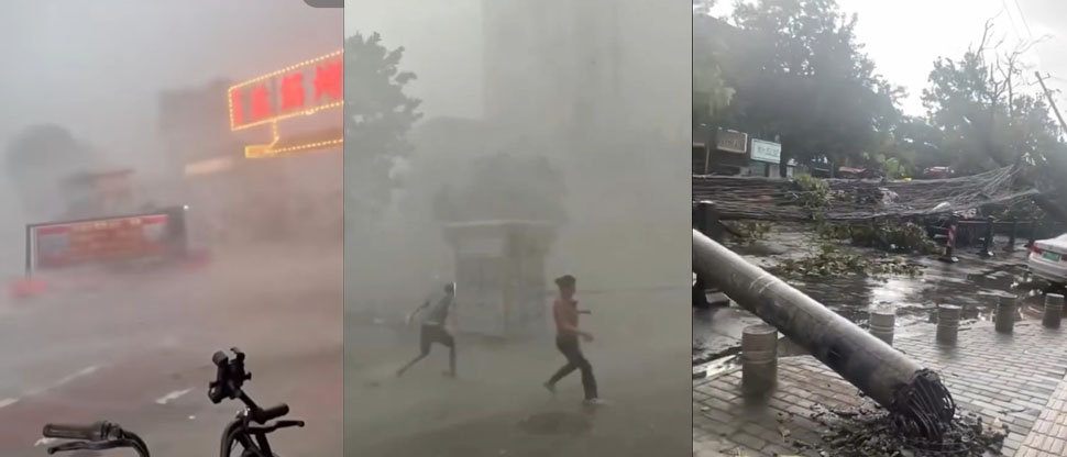 China: impactante vídeo de fuertes vientos azotando el distrito de Weiyang, Xi’an