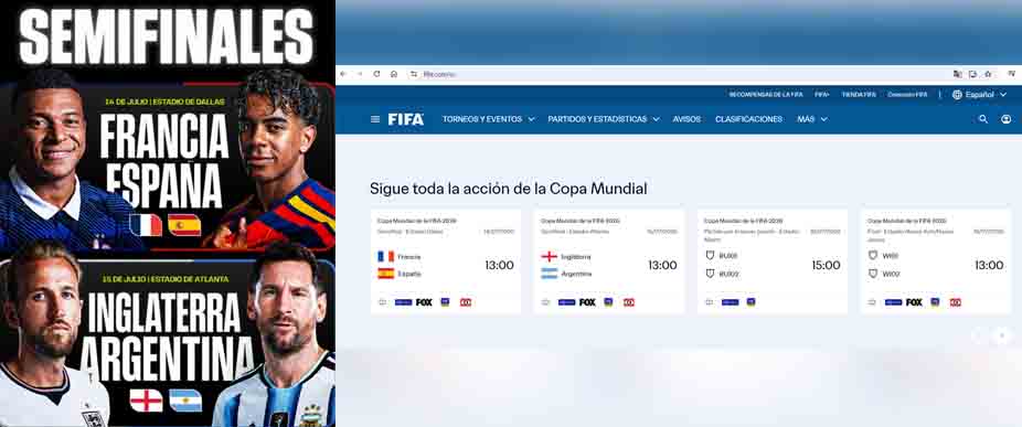 FIFA anuncia que el «canal tradición en deportes» pasará las semifinales y la final de la Copa del Mundo