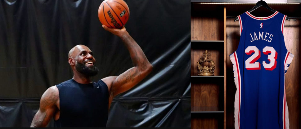LeBron James rompe récord de venta de su nueva camiseta de los 76ers
