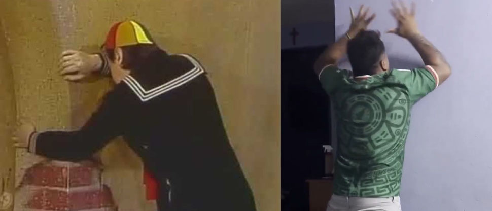 Mexicano llora en la pared tras eliminación de su selección y lo comparan al llanto de Kiko