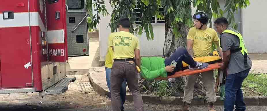 Biker resulta lesionado en Sonsonate