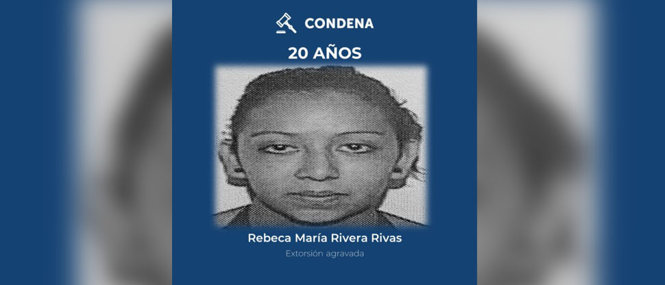 Condenan a 20 años de prisión a pandillera de la MS