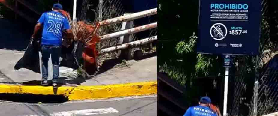 Lanzan campaña «tarjeta roja» para los chucos que dejan basura en las calles
