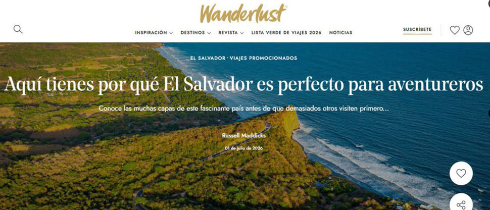 Revista británica elogia a El Salvador como destino de experiencias auténticas