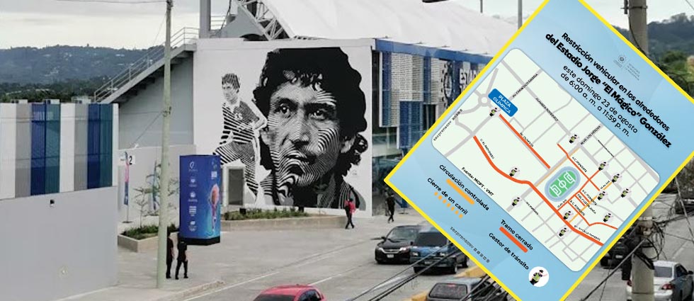 VMT implementará restricción vehicular en contornos del “Mágico” González este domingo