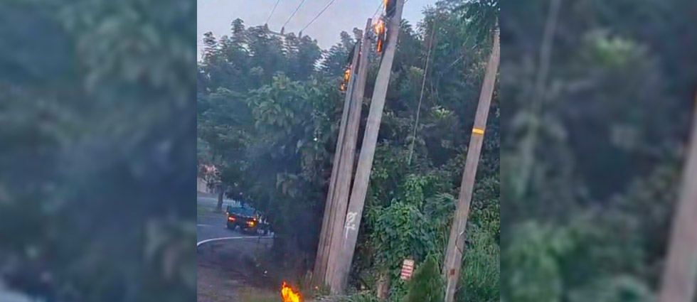 Cables se incendian repentinamente en San Rafael Cedros