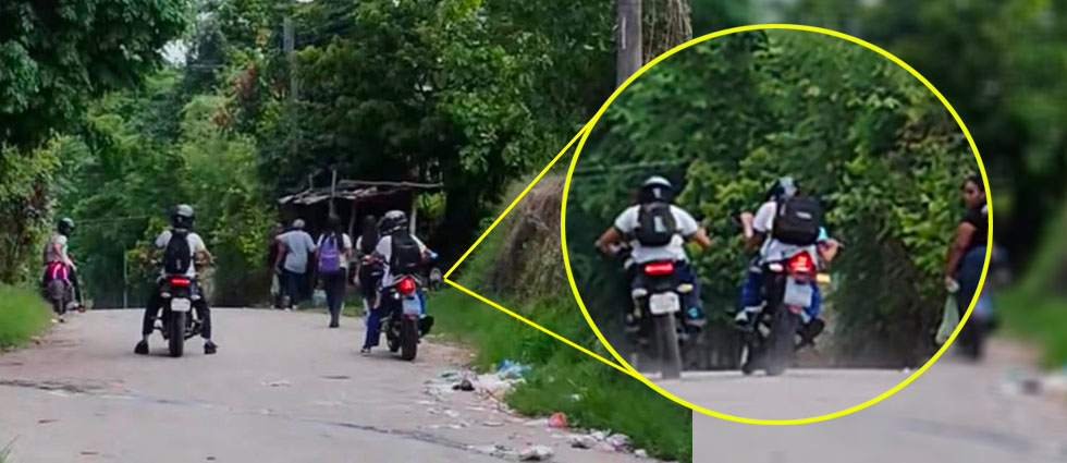 Denuncia carreras ilegales de motocicletas de estudiantes en Cabañas