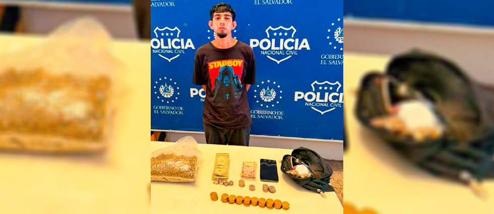 Arrestan a sujeto que vendía sustancias ilícitas a menores de edad en San Salvador