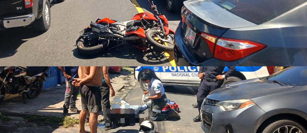 Motociclista resulta lesionado tras fuerte choque sobre  la carretera Panamericana
