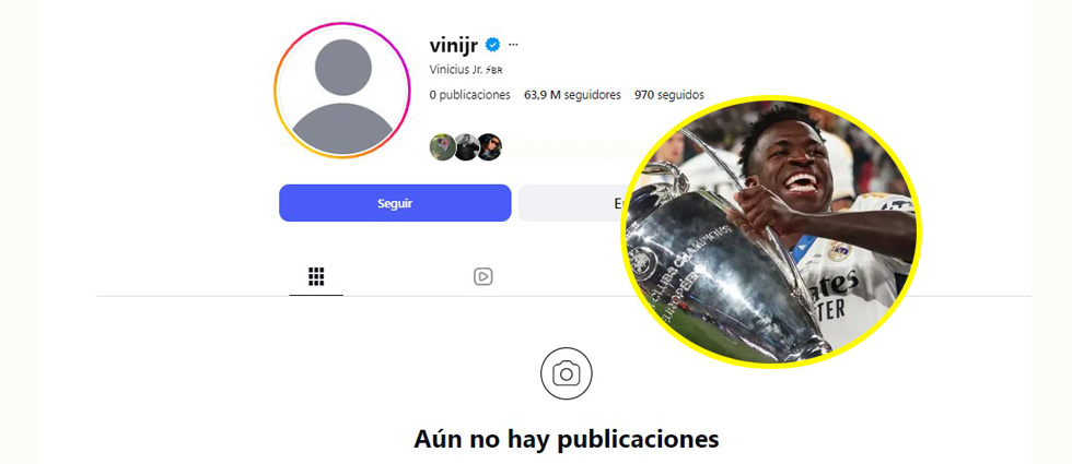 Alarma Vinícius: ¡el jugador del Madrid borra todas sus publicaciones de su perfil de Instagram