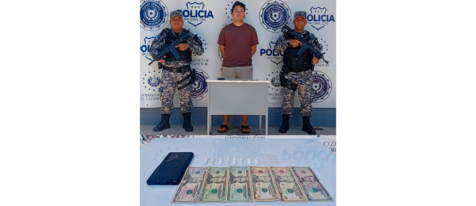 Fuerzas Especiales capturan en Ilopango a sujeto que transportaba varias porciones de droga