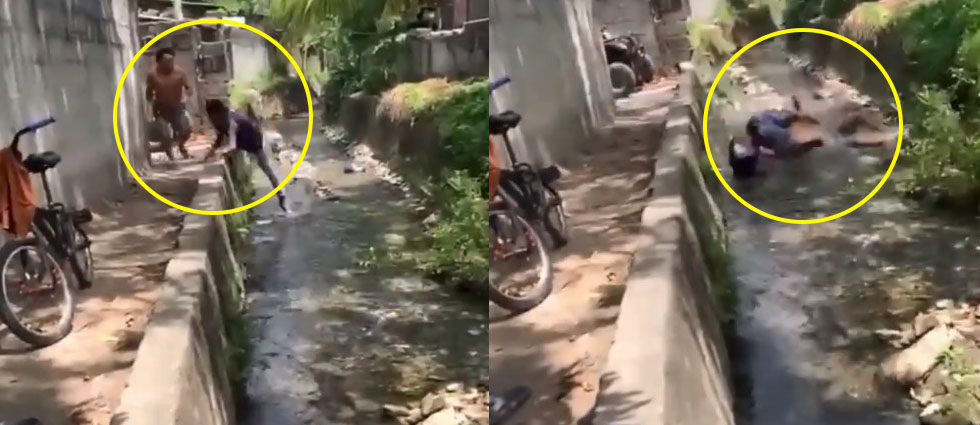 Video de pelea vecinal en peculiar sitio se vuelve viral en redes sociales