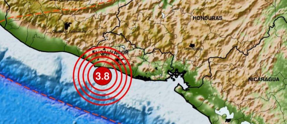 Sismo sacude parte de El Salvador