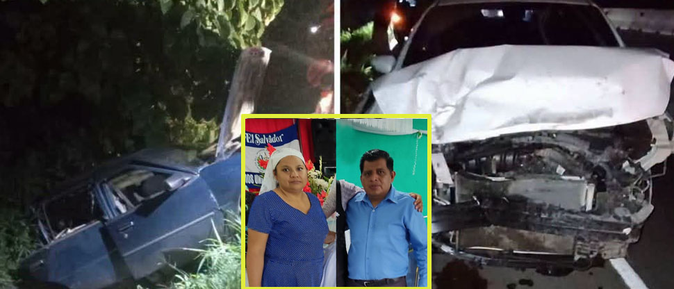 Pastor evangélico y su esposa son los fallecidos del aparatoso accidente en Chalchuapa