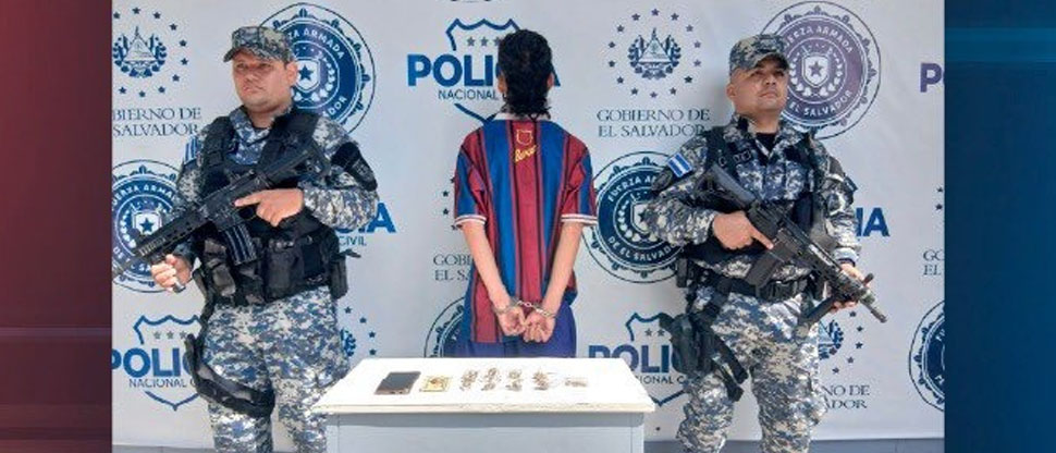 Capturan a adolescente de 17 años con drogas durante un patrullaje en Ilopango