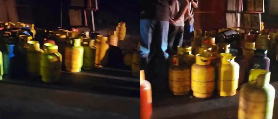 Conductor que transportaba gas propano vuelca por esquivarse a una vaca en San Miguel