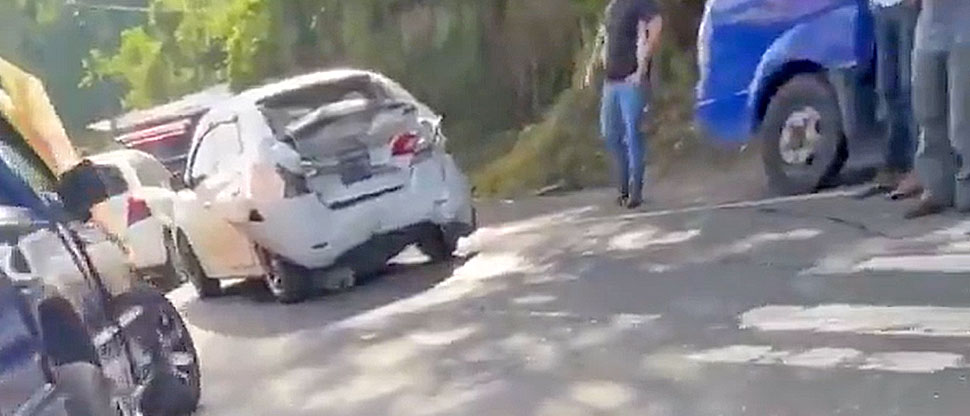 Conductores provocan fuerte choque en carretera Troncal del Norte, Apopa