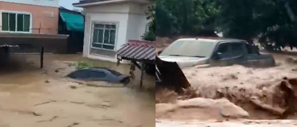 Lluvias provocan desbordamientos de ríos y fuertes inundaciones en el norte de Tailandia