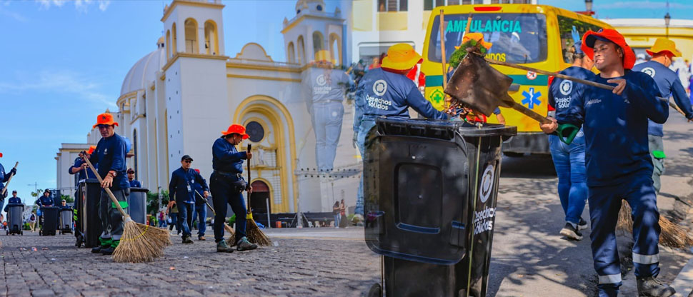 Alcaldía de San Salvador garantiza limpieza de espacios durante y después de cada evento en estas vacaciones
