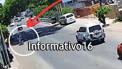 Cámara capta cuando motociclista se cae solo en el puente de Cara Sucia