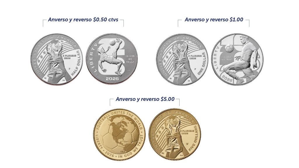 Comienzan a circular monedas conmemorativas de la Copa del Mundo 2026