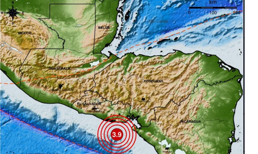 Fuerte sismo sacude el oriente del territorio salvadoreño