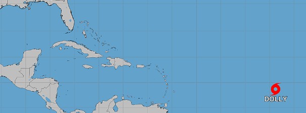 Se forma la tormenta tropical Dolly en el Océano Atlántico y avanza hacia el Caribe