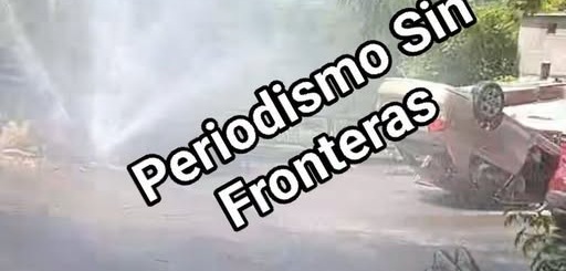 Conductora vuelca tras chocar su carro contra tubería de agua en Apopa