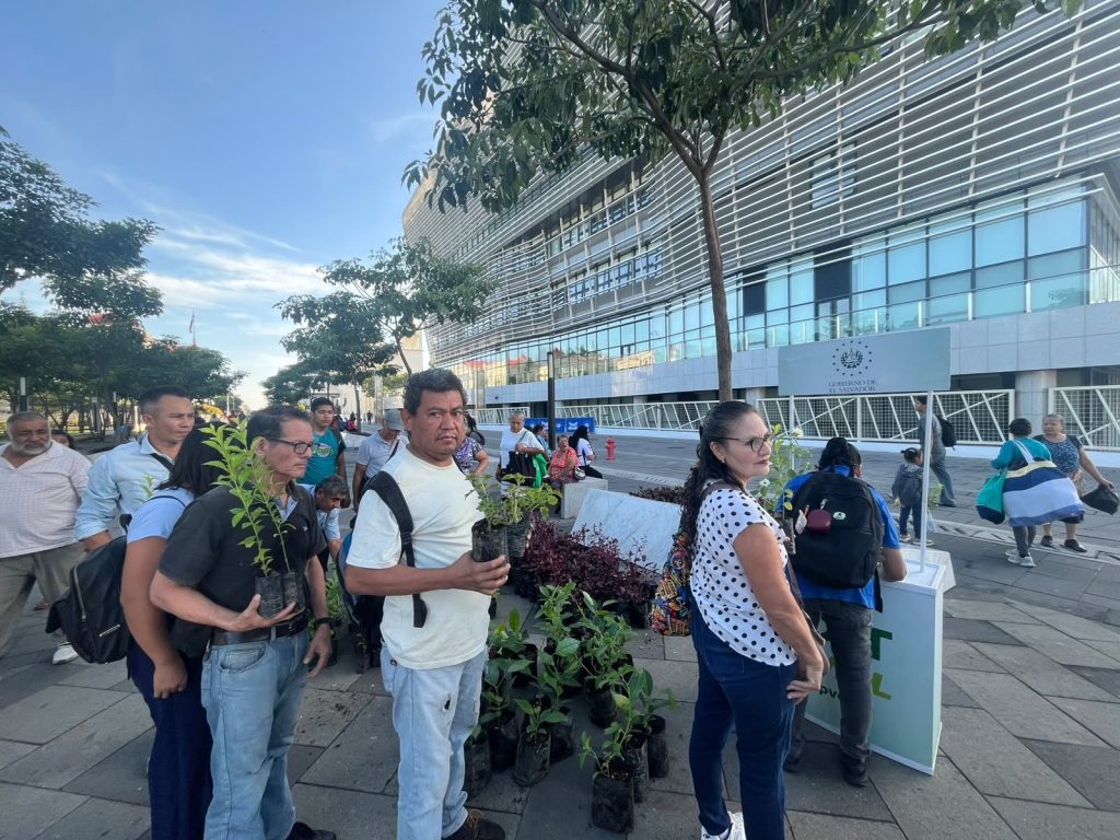 MOP regala plantas y árboles en distintos puntos de El Salvador
