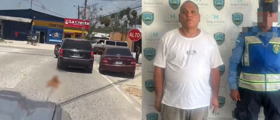 Honduras: hombre es capturado tras arrastrar a un perro desde un vehículo en marcha